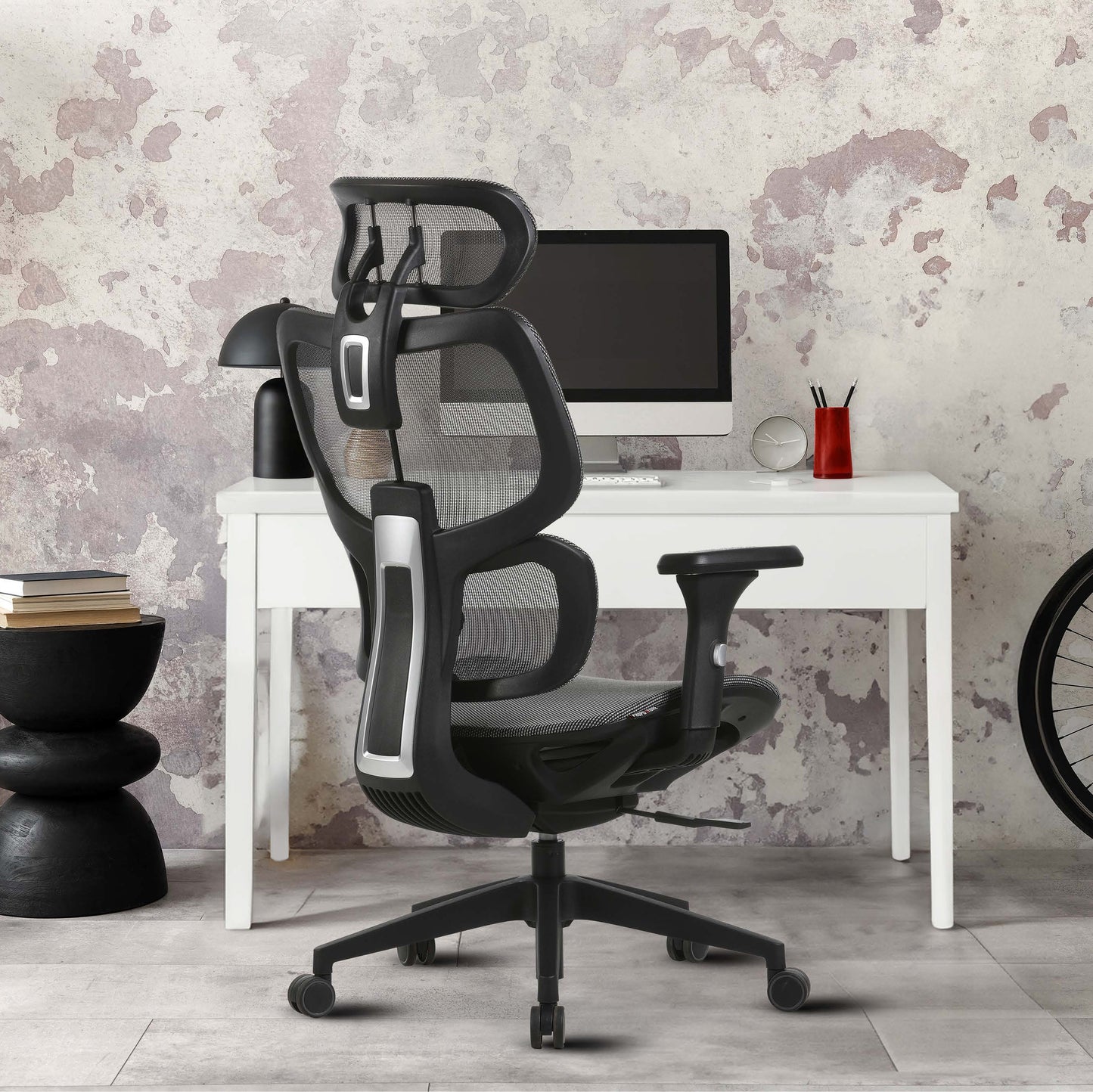 SILAS Ergonomic Office Chair with Headrest, Desk Chair, Lumbar Support, 3D Adjustable Arms, Breathable Mesh Computer Chair for home office and Gaming, BIFMA Quality Certified