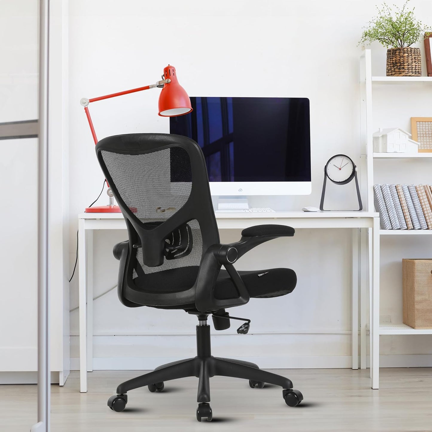 AYLA Office Chair, Ergonomic Desk Chair with Adjustable Lumbar Support and Flip-Up Arms, Breathable Mesh Computer Task Chair for Home Office and Gaming, BIFMA Certified for Quality
